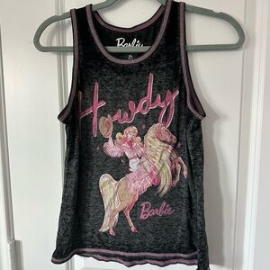 Barbie Women’s Tank Top Howdy Barbie on Horse Graphic